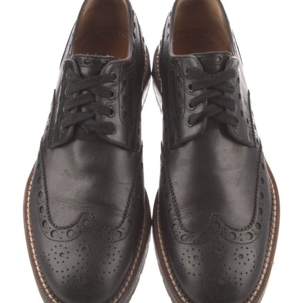 Louis Vuitton Black Leather Oxfords